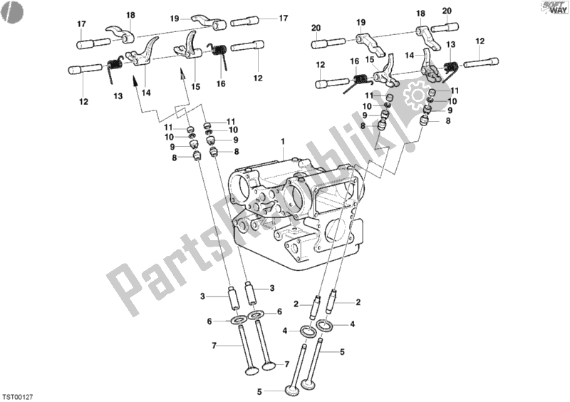 All parts for the Valve of the Ducati Sport ST4 S 996 2003